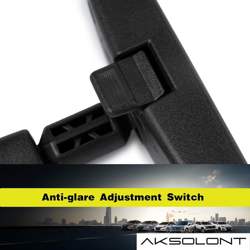 AKSOLONT مرآة الرؤية الخلفية OEM نيسان، مرآة الرؤية الخلفية الداخلية نهار وليل متوافقة مع نيسان سنترا، تيتان، روج، ألتيما، مورانو، كيكز، أرمادا، فيرسا، مارش، إكستيرا، نافارا، فرونتير 2008+ وحامل التركيب - Image 4